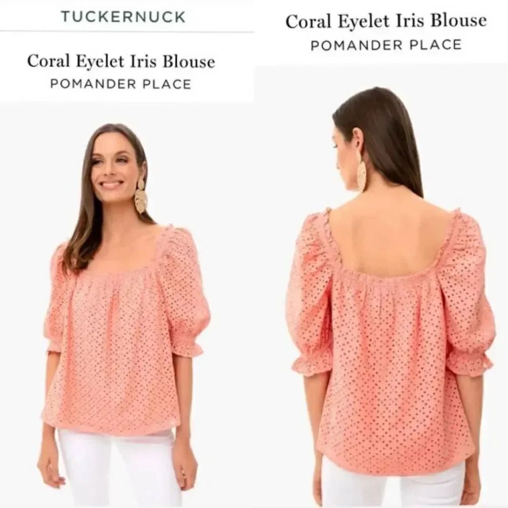 Pomander place Coral Eyelet Iris Blous XS